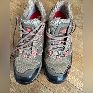 The North Face Women's Hedgehog Fastpack Brown and Pink Hiking Shoes